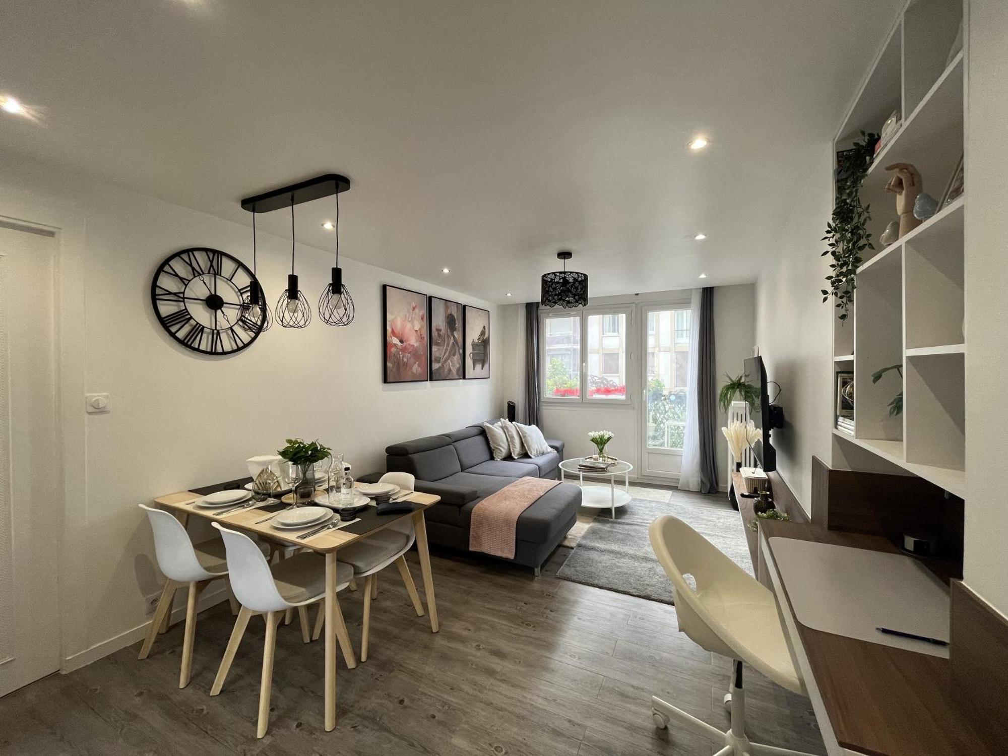 Entire 60M2 Apartment - Close To Paris - Parking - Kitchen - 2Min Rerb - Olympic'24 บรู์-ลา-แรน ภายนอก รูปภาพ